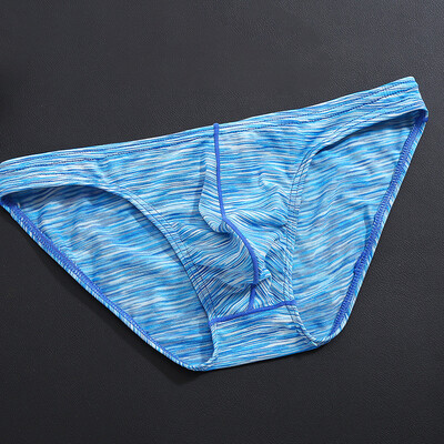 

Mens Breathable Briefs Underwear Printed Low Rise Bikini Lingerie Bulge Pouch