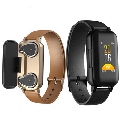 

2-in-1 Heart Rate Monitor Smart Band Watch Bracelet Wireless Bluetooth V50 In-Ear Headphone for Men Women