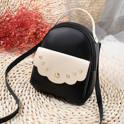 

Tailored Fashion Lady Shoulders Small Backpack Letter Purse Mobile Phone Messenger Bag