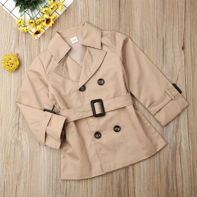 

Toddler Kids Baby Girls Trench Coat Autumn Jacket Windbreaker Outerwear Coats