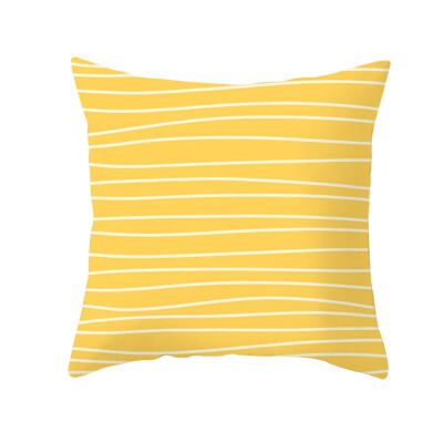 

〖Follure〗Yellow Polyester Pillow Case Sofa Car Waist Throw Cushion Cover Home Decoration