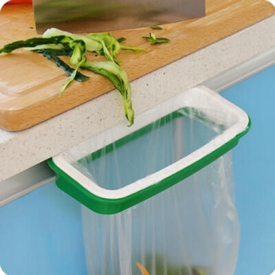 

Trash Garbage Bag Rack Attach HolderOver Cabinet cupboard Door Kitchen Bathroom