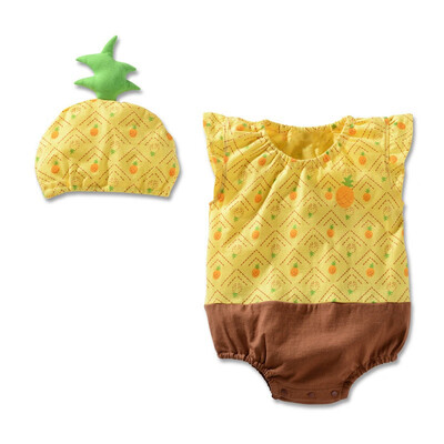 

New Summer Newborn Sleeveless Baby Girls Jumpsuits Clothing Sets Infant Baby Boys Clothes Babies Rompershat 2pcsSet