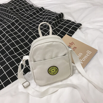 

Net red small black bag simple diagonal female canvas wideband students wild ins girls diagonal fashion crossbody small