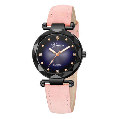 

Hot Selling Women Watch Geneva Brand Irregular Dial Ladies Quartz Wristwatch Exquisite Leather Strap Clock Zegarki Damskie50