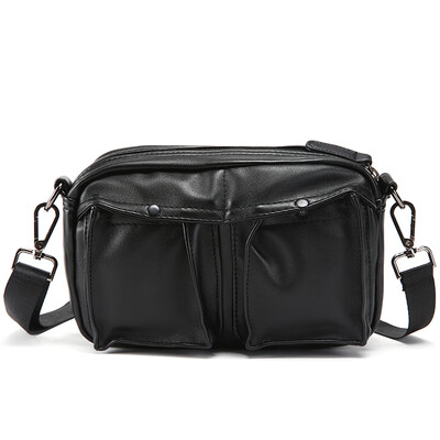 

Fashion small bag youth street leather shoulder bag leisure simple travel diagonal ipad bag tide