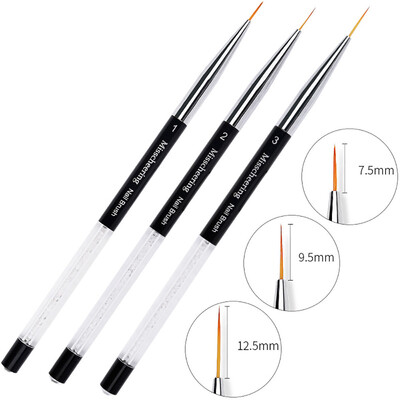 

Toponeto 3pcs Nail Art Dotting Manicure Painting Drawing Polish Brush Pen Tool