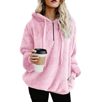 

Nomeni Women Warm Fluffy Winter Top Hoodie Sweatshirt Ladies Hooded Pullover Jumper