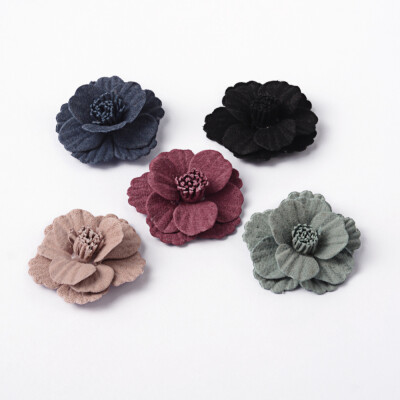 

Suede Costume Accessories Flower Mixed Color 33x31x11mm