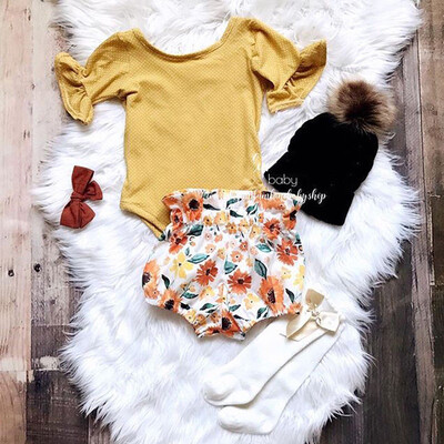 

2PCS Newborn Kids Baby Girl Outfits Clothes Romper BodysuitTutu Pants Dress Set