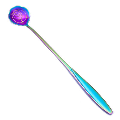 

Gold-Plated Cutlery Long Handle Flower Spoon Stainless Steel Flower Spoon Coffee Spoon