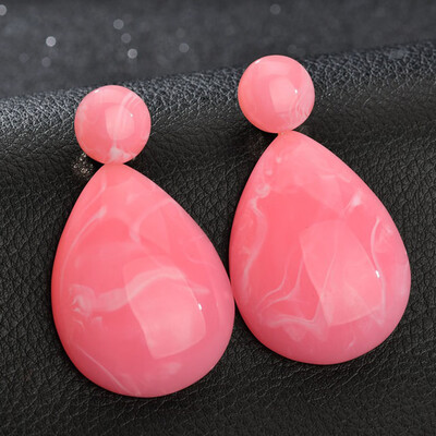

Fashion Resin Water Drop Dangle Statement Drop Earrings Jewelry Charm Simple Pendant Long Earrings For Women Free Shipping
