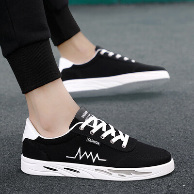 

Black Cloth Shoes Mens Summer New Fast Hand Red Mens Spiritual Boys Canvas Shoes Student Tide Shoes Korean Edition