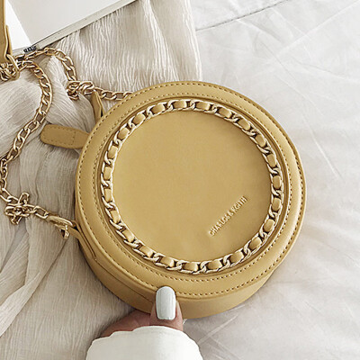 

2019 on the new Korean version of the trend 100 lap small round bag fashion personality rivet single shoulder bag chain oblique sa