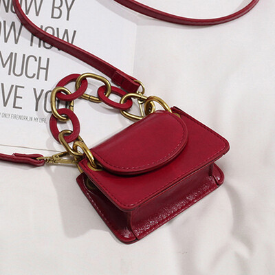

New 2019 Korean version summer handbag red envelope acrylic thick chain slanted small bag tide