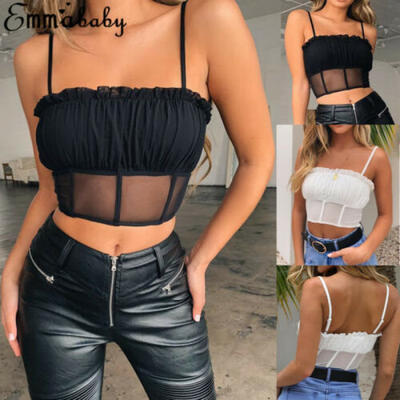 

Women Fashion Summer Tanks Tops Vest Blouse Casual Crop Cami Camisole Short Top