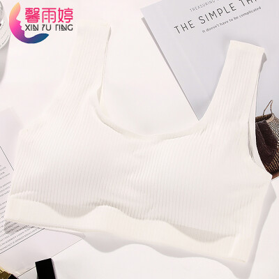 

Xin Yu Ting Ms Bra without rims thin section gathered small chest ladies sports underwear thread girl bra sexy bra 597 white code cover cup 70B-85C