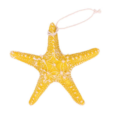 

Mediterranean Style Sea Star Shape Resin Crafts Fishing Net Pendant Decor