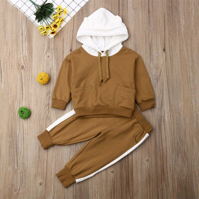 

Toddler Boy Kids Baby Girl Hooded Shirt Tops Pants Outfits Clothes Tracksuit