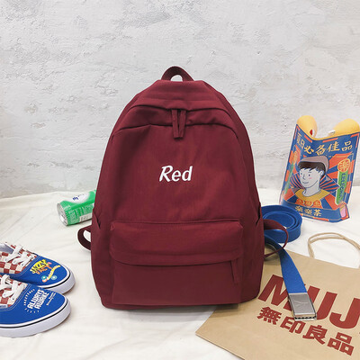 

Ins super fire vintage girl bag female Korean version of the campus high school students backpacks Sen versatile backpack