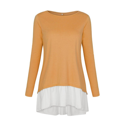 

Women Sweatshirts Autumn Long Sleeve Tops Pullovers Patchworks Women Clothing
