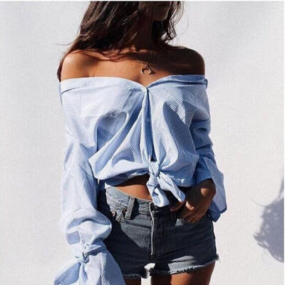 

Sexy Summer Womens Ladies Casual Off the Shoulder Tops Tank top T-Shirt Blouse
