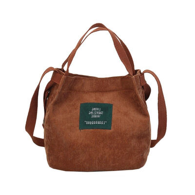 

2019 Brand Designer Handbags Fashion Corduroy Shoulder Bags Soft Letter Print Reusable Shopping Bags Top Quality Travel Bags