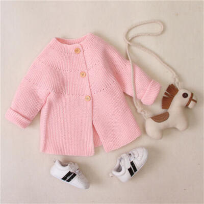 

US Newborn Infant Baby Girl Knitted Sweaters Jacket Coat Outwear Tops Clothes