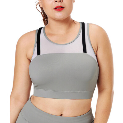 

Roseonmyhand Plus Size Fashion Women Solid Bandage Sleeveless Sport Bra Tank Up Tops Blouse