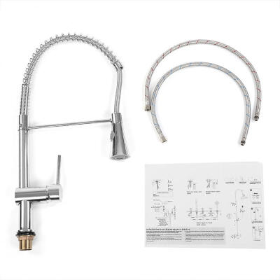 

Greensen Kitchen Sink Single Handle Mixing Faucet with Pull Out Spray Hose Hot Cold Water Mixer Tap