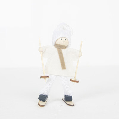 

FUNNYBUNNY Christmas Decorations Creative Christmas Pendant Ski Doll Doll Christmas Tree Pendant Mini Doll
