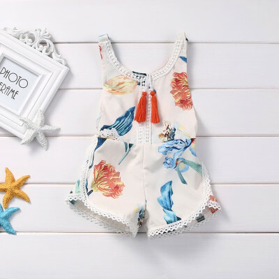 

Newborn Baby Girl Romper Floral Playsuit Sunsuit Summer Clothes Outfits 0-4Y