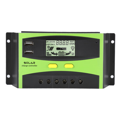 

Wide LCD Display Solar Charge Controller Smart Solar Charging Light Regulator Dual USB Port Display 30A 12V24V