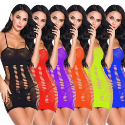 

Sexy Women Lingerie Babydoll fishnet Mini Dress Bodysuit Nightwear Sleepwear AU