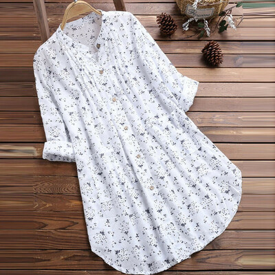 

Womens Summer Striped V Neck Blouses Loose Baggy Tops Tunic T Shirts Plus Size