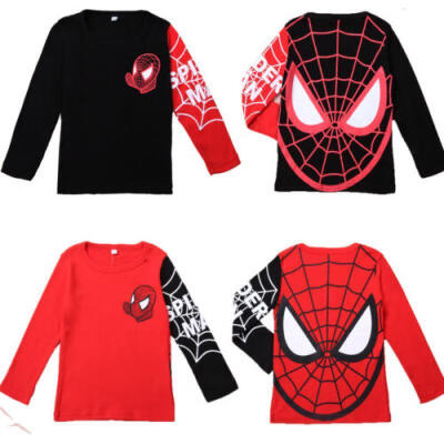 

Kids Baby Boys Spider man Long Sleeve Hoodies Sweatshirt Cartoon Tops T-Shirt