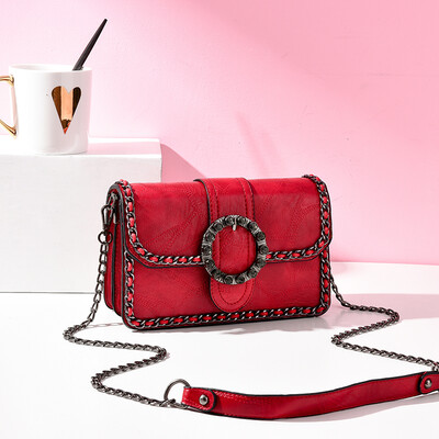 

New Simple Chain Bag Female Korean Version Baitie Single Shoulder Slant Fashion Square Bag in Summer