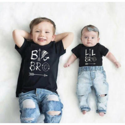 

Summer Matching Tops LittleBig Bro Romper T-shirt Baby Boy Clothes Outfit 2019