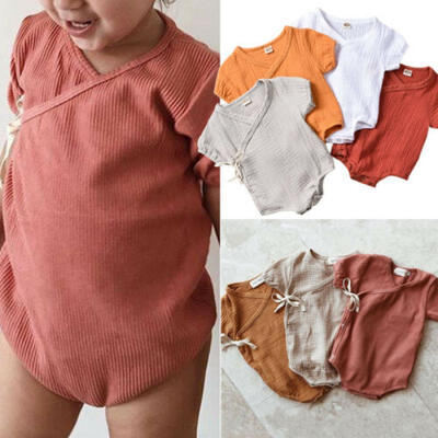 

Kids Newborn Baby Boy Girl Cotton Romper Bodysuit Jumpsuit Linen Clothes Outfit