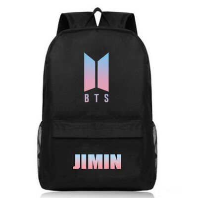 

BTS Teenage Backpack Korean Bangtan Letter Print Boy Girl School Backpacks Black Travel Book Bag Laptop Backpack