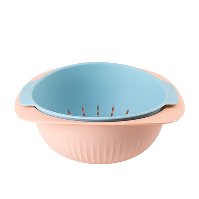 

Toponeto Double Wash Basket Bowl Washing Kitchen Strainer Noodle Vegetable Fruit Storage