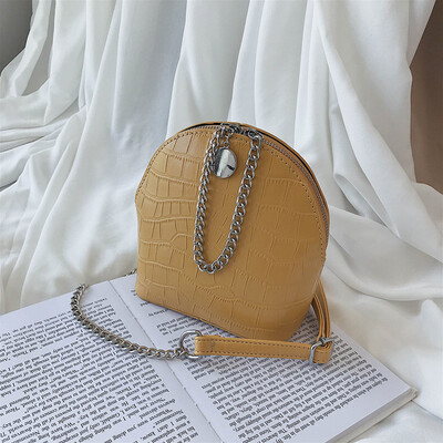

Advanced foreign gas bag summer leisure chic crocodile chain bag new 2019 texture oblique shell bag