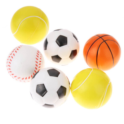 

6pcs Pet Dog PU Toy Ball Training Dogs Play Chewing Rattle Scratch Toy