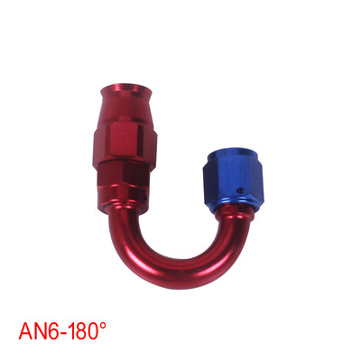 

Tailored AN -6 180 degree Stealth Blue & Red Teflon Hose Fitting Oil Fuel Line Adapter
