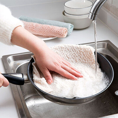 

Siaonvr Nonstick Oil Velvet Hand Towel Kitchen Quick-drying Hanging Hand Thickened Towel