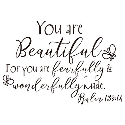 

You Are Beautiful Butterfly Art Vinyl Mural Home Room Decor Wall Sticker