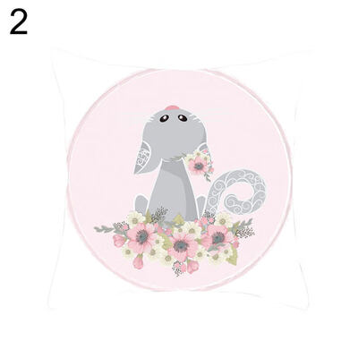

Flower Animal Geometric Print Pillow Case Waist Throw Cushion Cover Home Decor