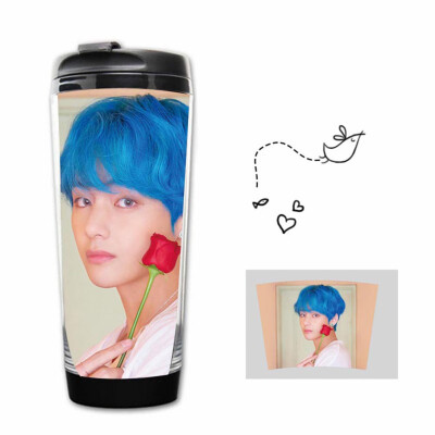 

Kunandroc KPOP BTS Bangtan Boys Map of The Soul Persona Stainless Steel Water Drinking Bottle Curve Cup 12oz