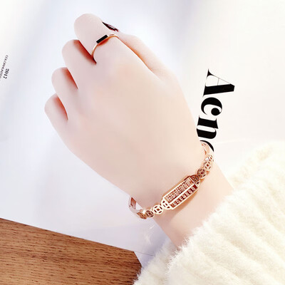 

18K rose gold titanium steel bracelet ladies hand jewelry