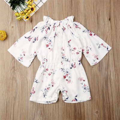 

Kid Baby Girls Lace Floral Romper Bodysuit Jumpsuit Toddler Outfits Clothes